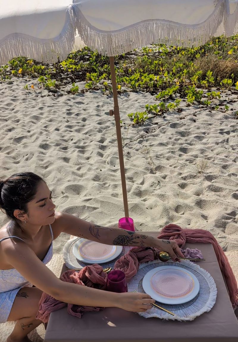 Lia Gad working on wedding planning details